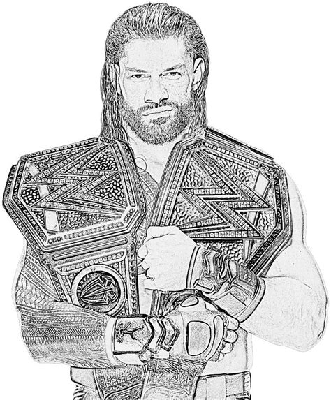 Roman Reigns Coloring Pages