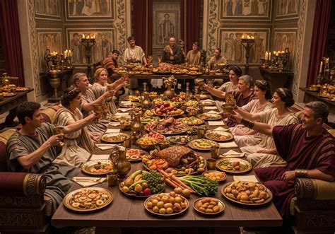 Roman dinner ancient ruins