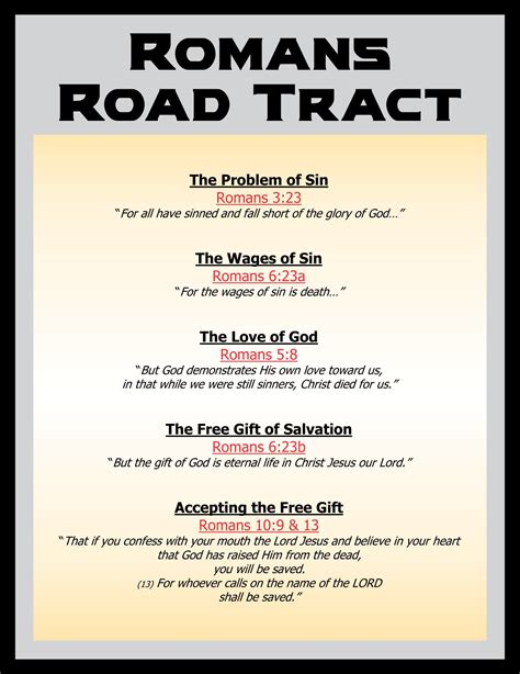 Romans Road To Salvation Printable