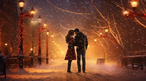 Romantic Christmas Pictures for Couples