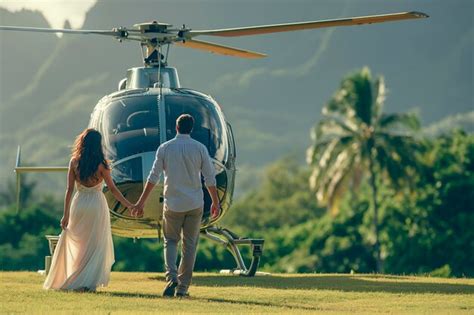 Romantic Helicopter Flight