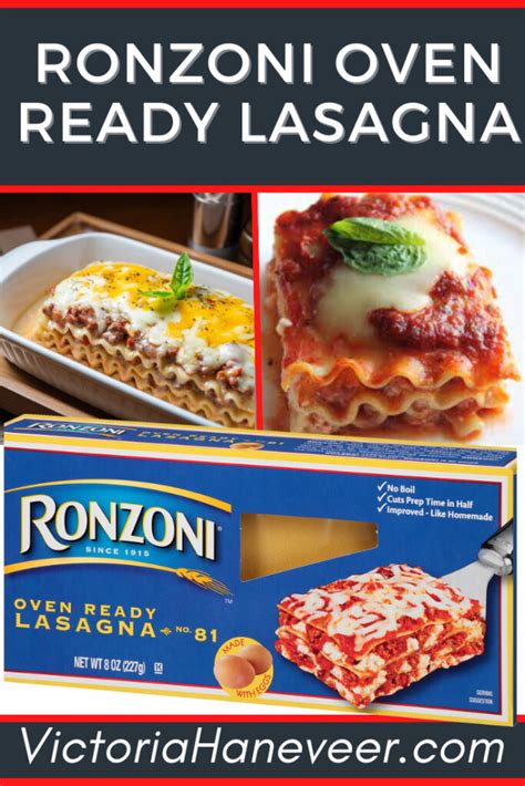 Ronzoni Lasagna Recipe