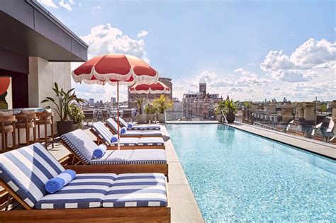Rooftop pool bar