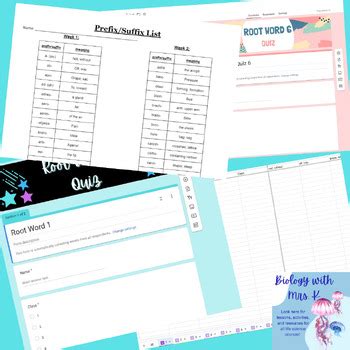 Root Word Quizzes