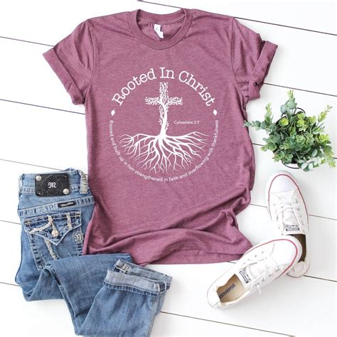 Download Rooted in Christ Shirt Design For Crafts