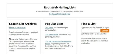 RootsWeb Mailing List Archives