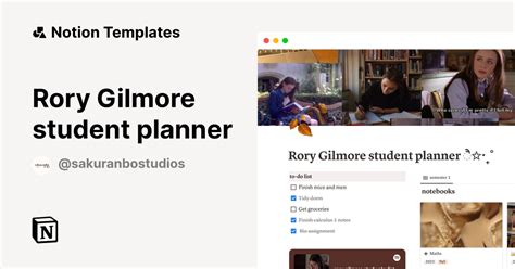 Rory Gilmore Notion Template