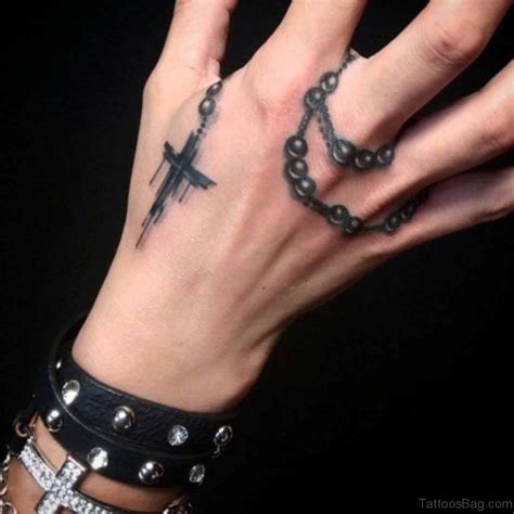 Rosary Tattoo Finger