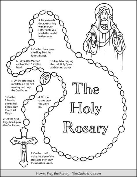 Rosary Coloring Pages