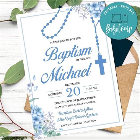 Rosary Invitation Template