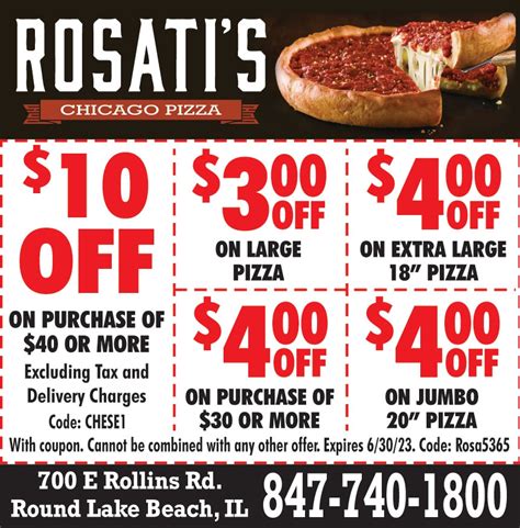 Rosatis Pizza Coupons 2023 Printable
