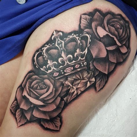 Rose And Crown Tattoo Rose Thron Crown Tattoos