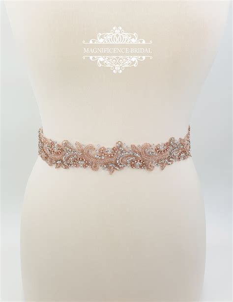Rose Gold Wedding Dress Belt