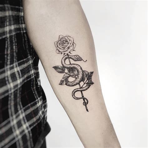Black Rose Snake tattoo Fire tattoo, Snake tattoo, Tattoos
