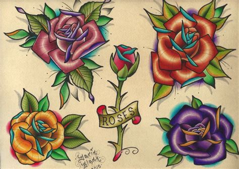 Traditional Rose Tattoo Drawing Free download on ClipArtMag