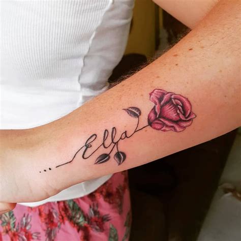 22 Beautiful Roses With Names Tattoo Ideas For Women