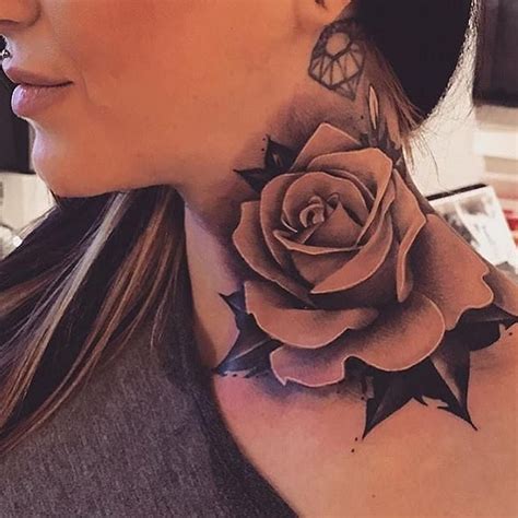 Throat Rose Neck Tattoos For Men Best Tattoo Ideas