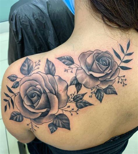 Rose Vine Tattoos On Back
