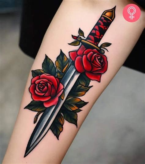 Rose And Dagger Tattoo Meaning