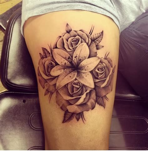 Rose And Lily Tattoo