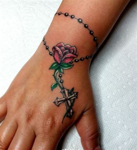 47 Classic Rosary Tattoos For Rib