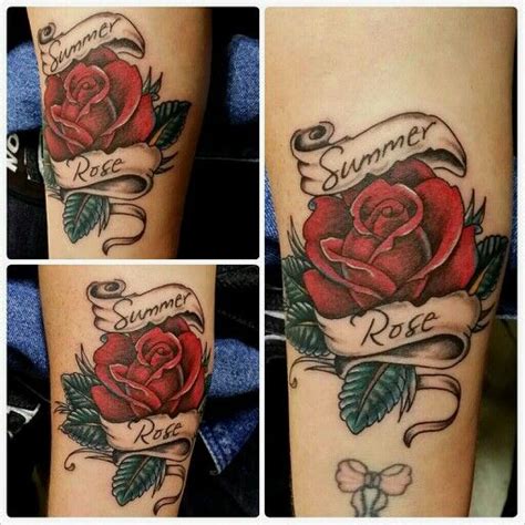 Rose and scroll tattoo by me Scroll tattoos, Tattoos