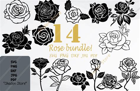 Download Rose Clipart Files For Crafts