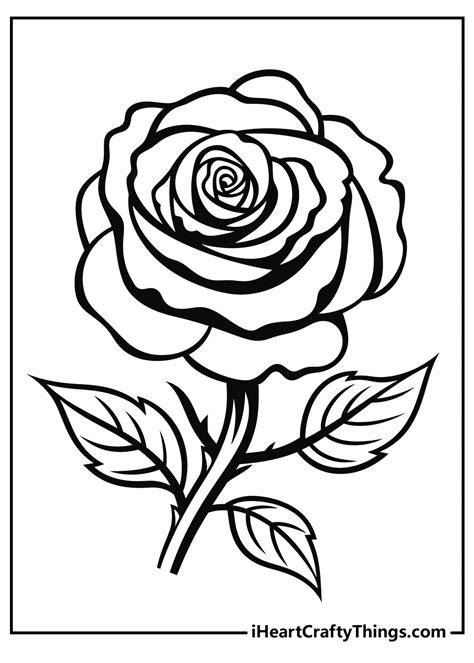 Rose Coloring Book Page