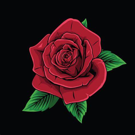 Rose Drawing with Background Reference Image