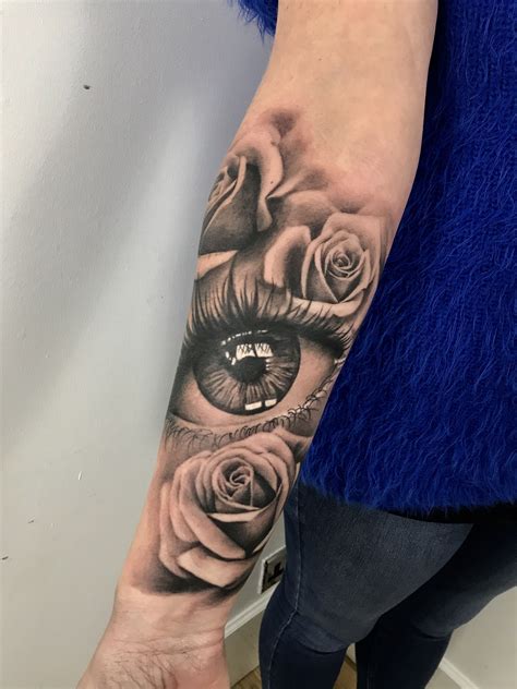 Eye roses tattoo by Dionisis. Limited availability at