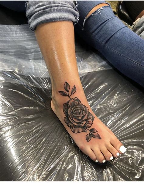 Rose Foot Tattoo