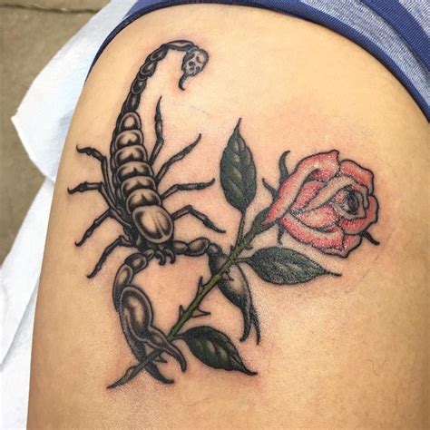 Scorpion & Rose Tattoo tattoosbyshaunipswichqld 