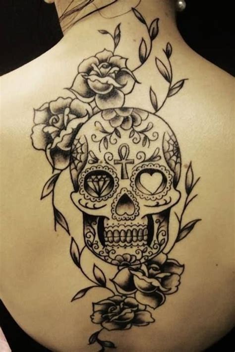 Rose sugar Skull tattoo by Juan David Castro R Manizales