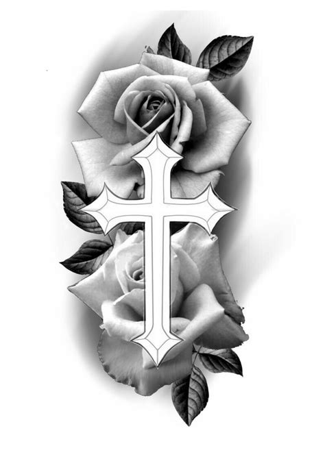Rose Tattoo Cross