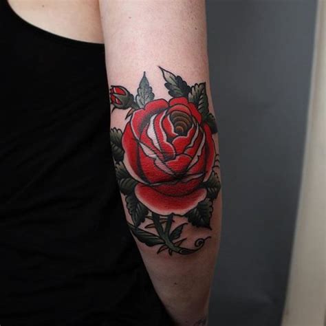 Rose elbow tattoo Elbow tattoos, Rose elbow tattoo, Tattoos