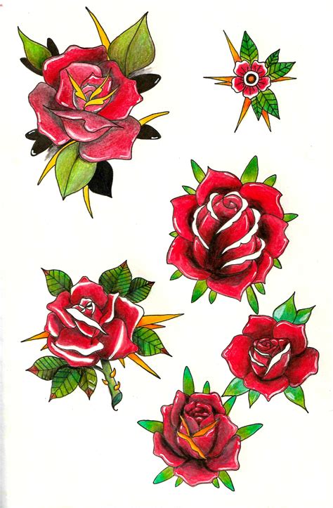Rose Tattoo Flash