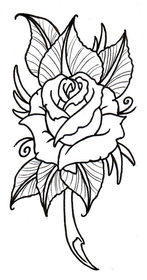 Pin by EHS on tattoo Roses drawing, Rose tattoo stencil