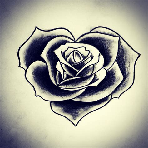 Rose Tattoo With Heart