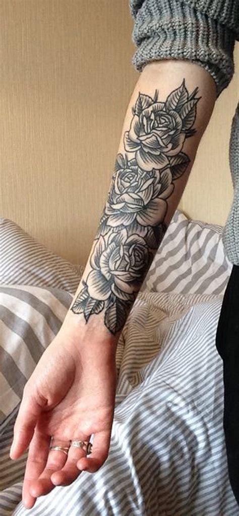 Rose Tattoos On Arm Female