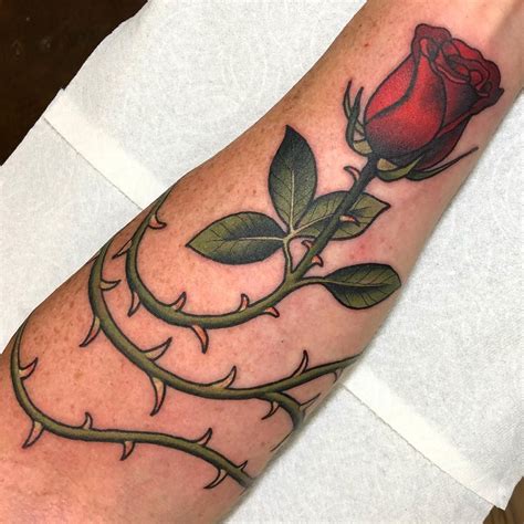 Pin by Richard Wolf on tattoos Thorn tattoo, Rose