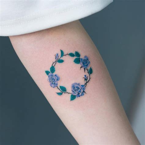 kirsten makes tattoos — Wreath of wild roses, succulents