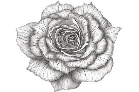 Rose drawing details
