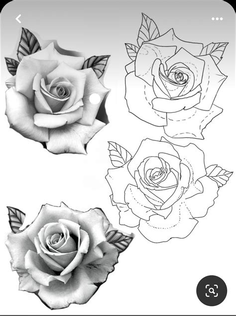 Roses Tattoo Stencil
