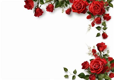 Download Roses with Leaves Border Printable