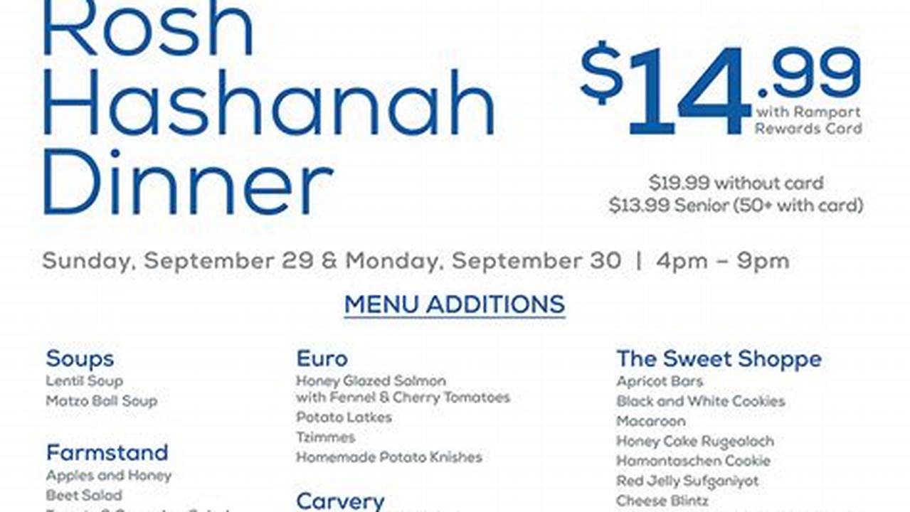 Rosh Hashanah Menu 2025