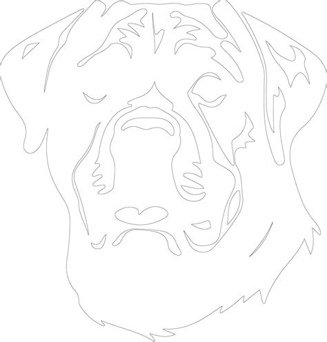 Rottweiler dog head stock vector. Illustration of friendship 71012155