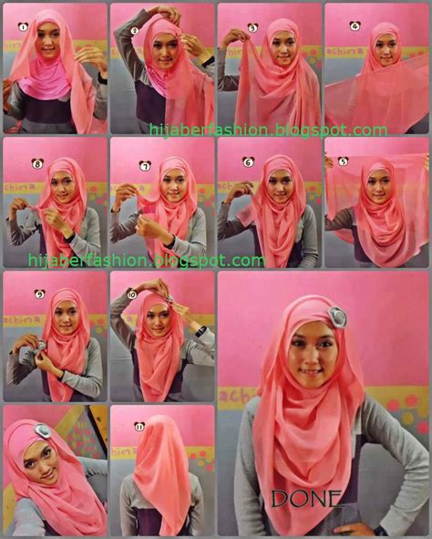 Round Face Hijab Style Step By Step Without Cap