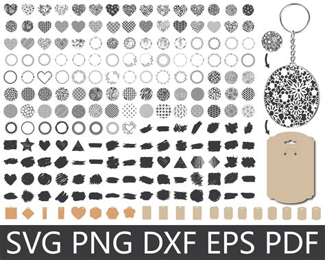 Download Round Keychain Pattern SVG Bundle Cricut SVG For Crafts