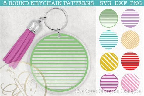 Download Round Keychain Pattern SVG Bundle Files DXF Files