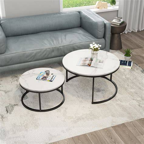 Round Marble Nesting Tables